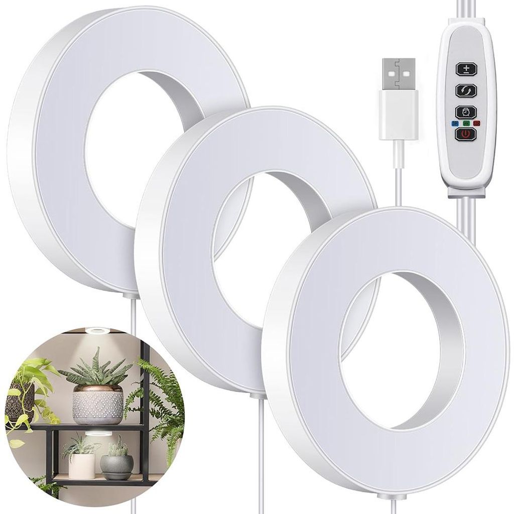 9 cm plantlamp, LED-volledig spectrum plantenlicht voor Productafbeelding 