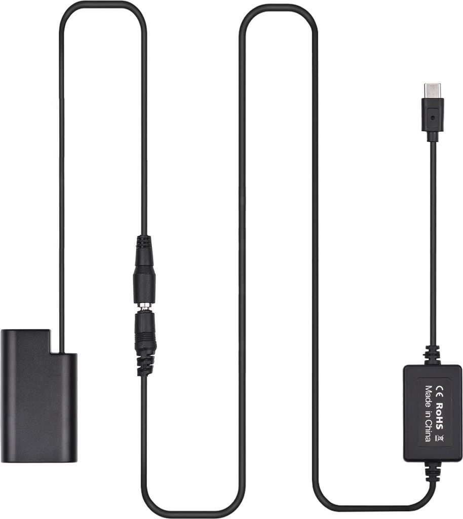 PD-USB-Typ-C-Kabel an DMW-DCC16 Dummy-Akku DC-Koppler DMW-BLJ31 Ersatz fuer Panasonic LUMIX S1 S1M S1R S1RM S1H