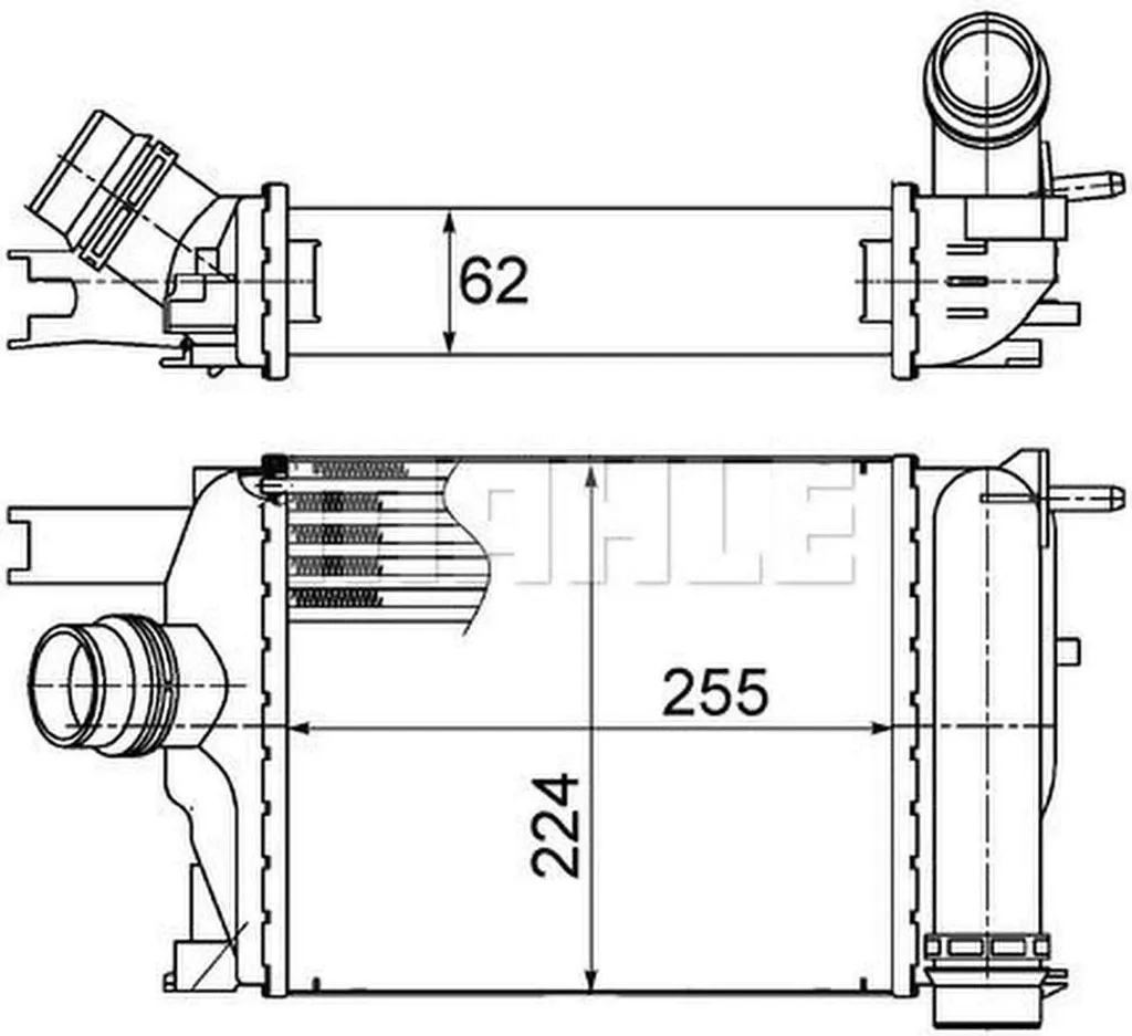 Cartouche filtrante MAHLE haute efficacité pour DACIA DOKKER Intercooler