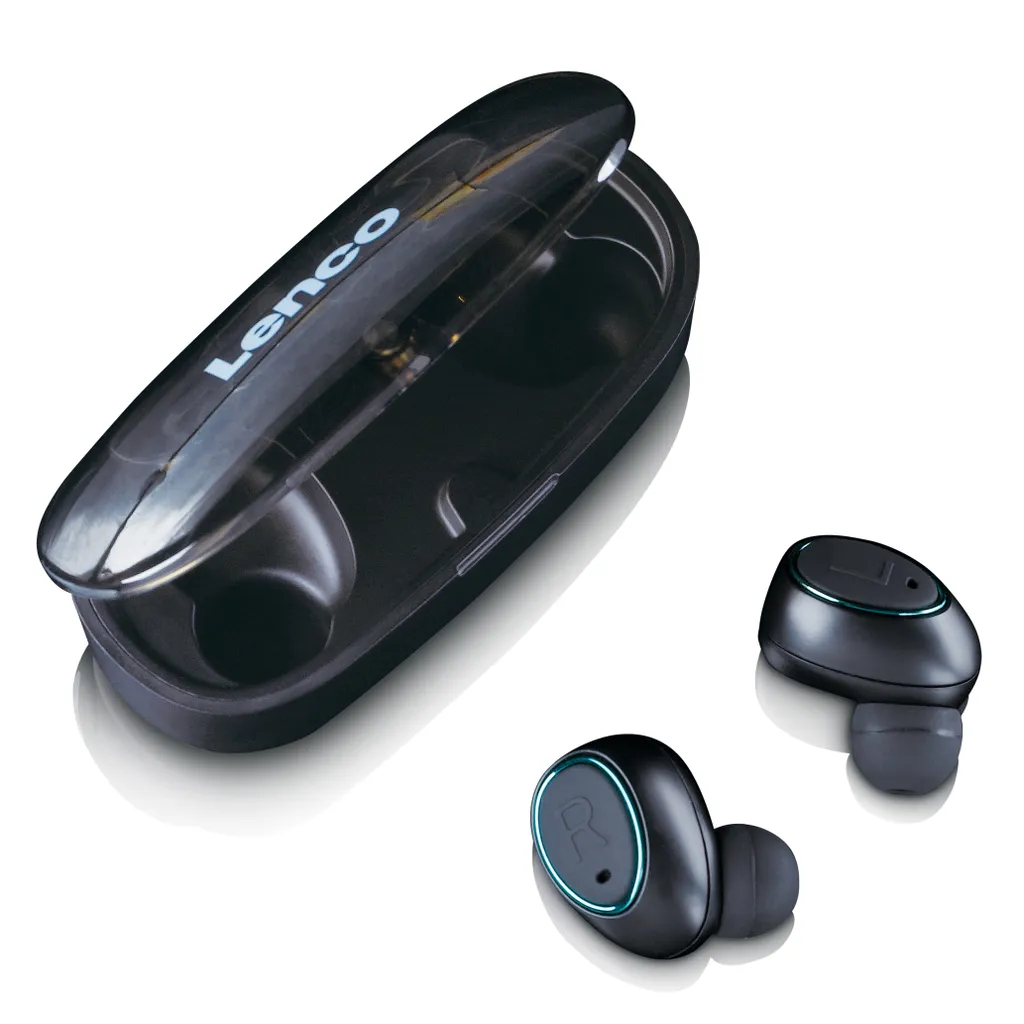 Écouteurs Bluetooth Lenco EPB-410BK avec boîtier powerbank noir