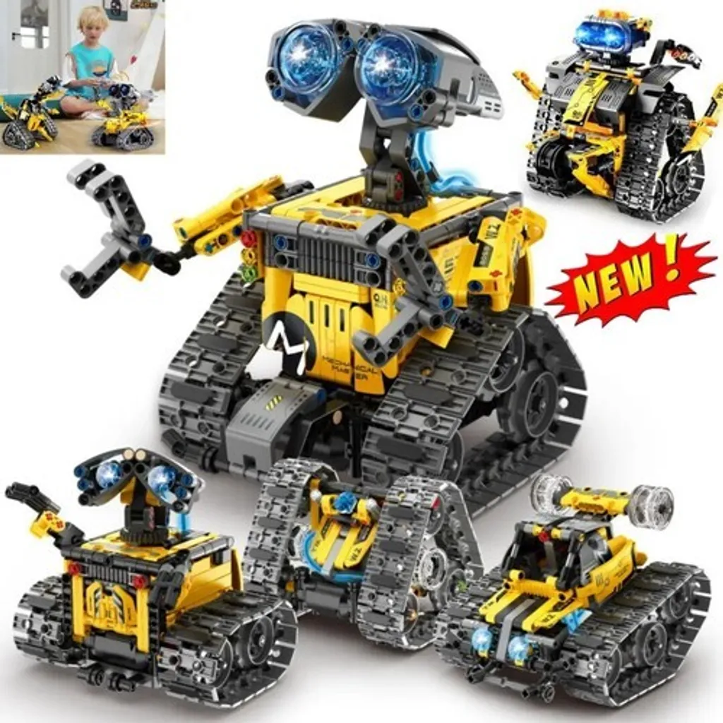 Robot Télécommandé 5 en 1 Programmable par App, Jeu STEM pour Enfants