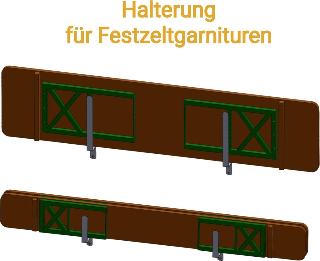 Edelstahl Wandhalterung für Festzeltgarnitur Wand Halter Biertisch Bierbank