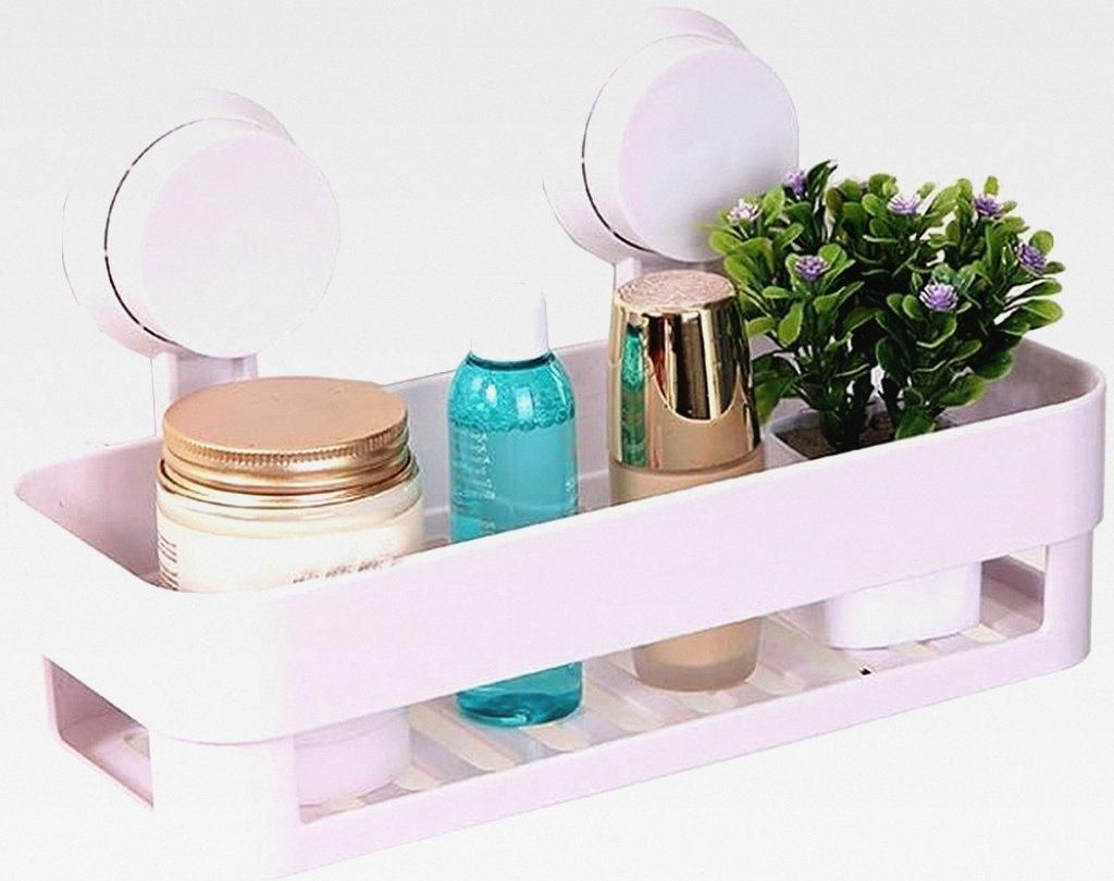 Badezimmer Wasserdicht Saugnapf Kunststoff Regal, Lagerregale, Küchenregale (Weiß)