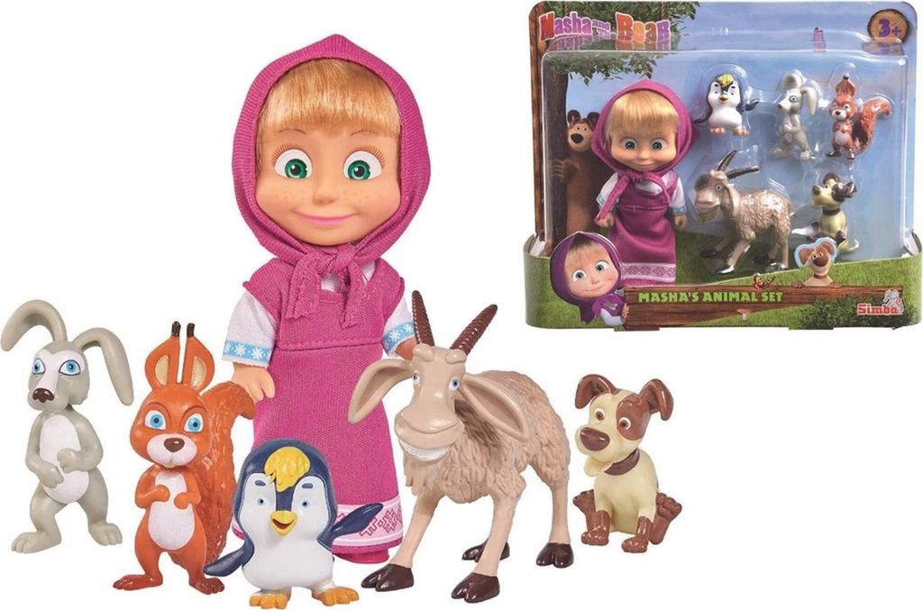 Simba Mascha Und Der Bär Tierfiguren Rosa  Rosa One Size Produktbild 3