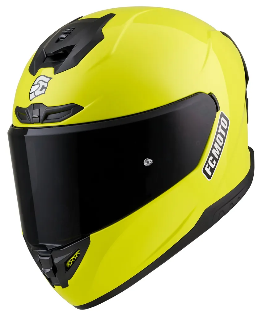 Casque FC-Moto G-361S Jaune Fluo XL : Sécurité et confort anti-buée