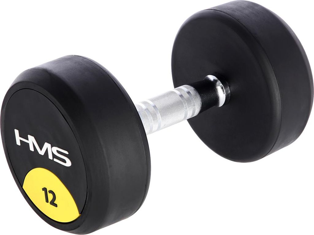 Hantle gumowane HMS HG PRO 12 kg do treningu siłowego