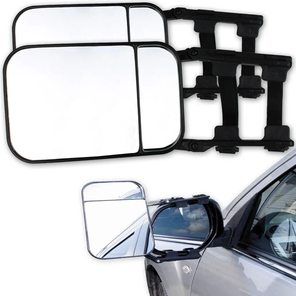 Miroir de caravane à double fixation stable - Large champ de vision HD - 14
