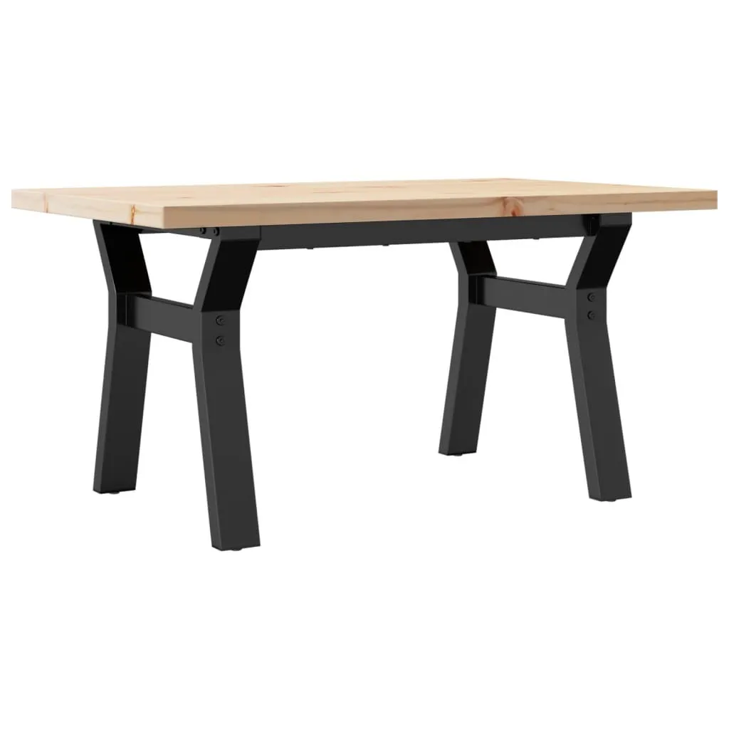 vidaXL Tavolino Salotto 80x50x40,5 cm Legno Pino Massello Struttura Y