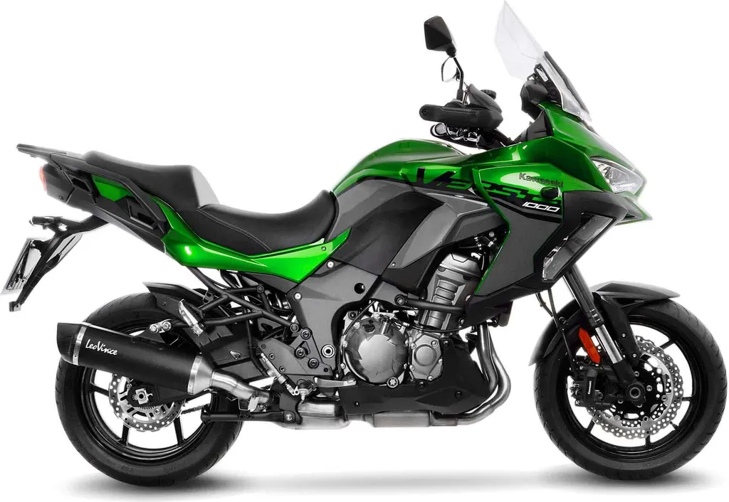 Silencieux Inox Noir LV One Nero Kawasaki Versys 1000 Design Carbone