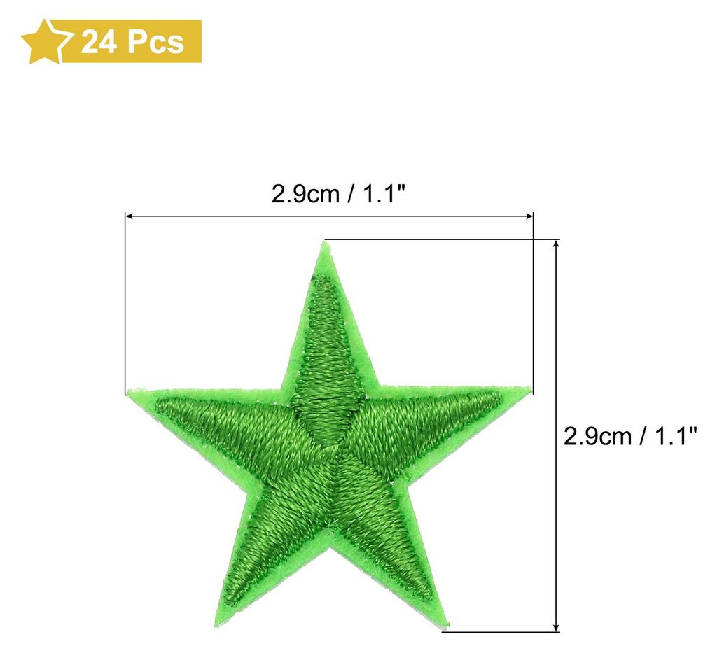 24 Stš¹ck Sterne Patches zum Aufbš¹geln, 2.9cm Flicken zum Aufbš¹geln,Bestickte Aufn?her zum Bš¹gelflicken fš¹r Hut Jacke Jeans Rucks?cke...