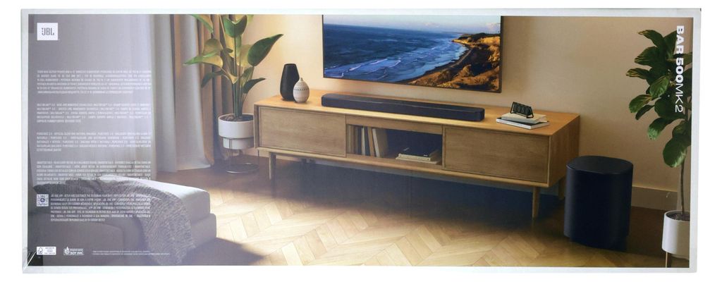 JBL Bar 500 MK2 5.1-Kanal BT Soundbar m. 10" Sub, Atmos, Schwarz