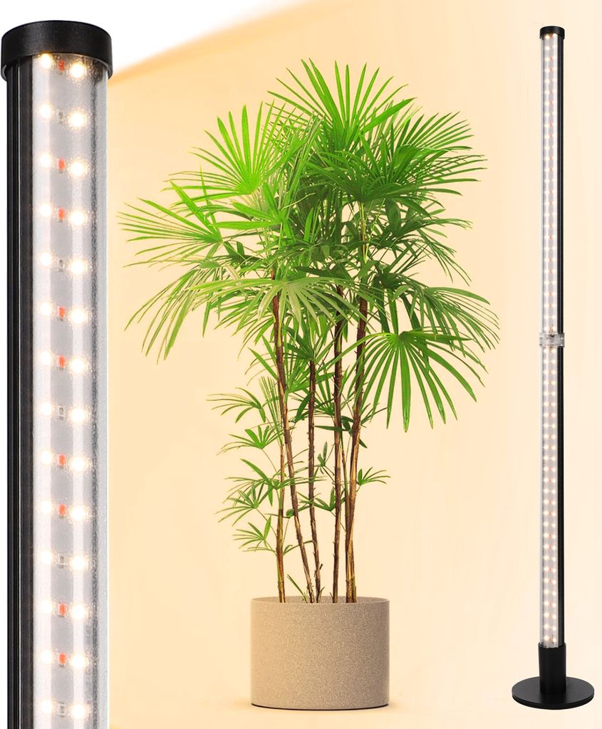Pflanzenlampe LED Vertikal Stehendes Pflanzenwachstumslicht Vollspektrum 81.6cm Grow-Lampe für Zimmerpflanzen Blumen Wachstumslampe Pflanzenleuchte