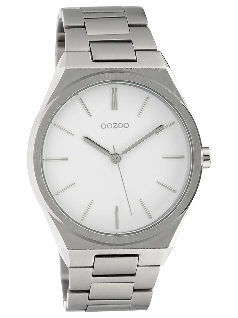 Montre Oozoo bracelet métallique argent 40 mm : élégance vintage chic