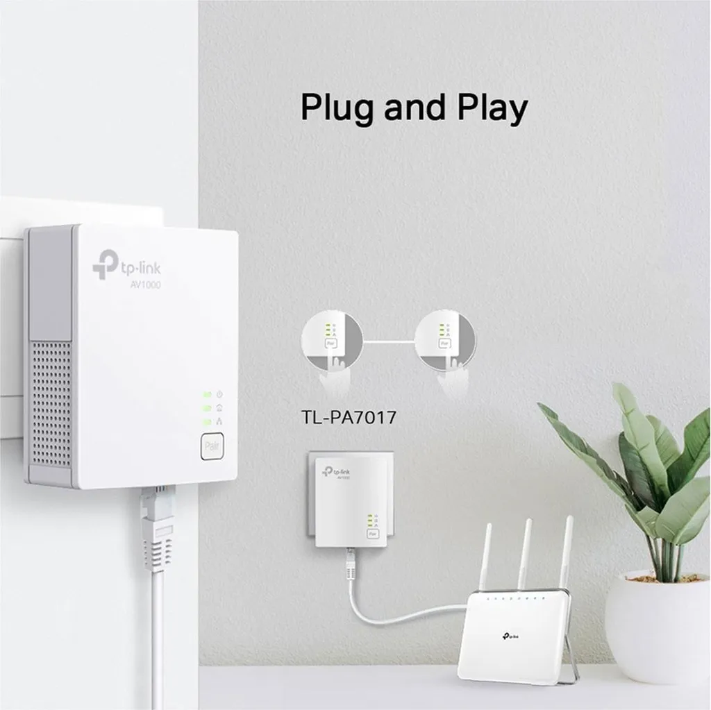 Kit CPL pour Streaming 4K et Gaming TP-Link 1000 Mbps Ethernet RJ45 - 6