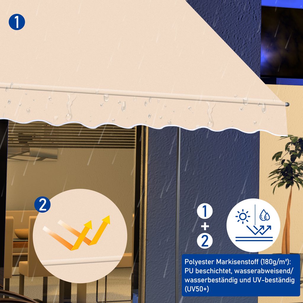 FCH markýza na balkon 300x120x(200-300) cm | Kaufland.cz
