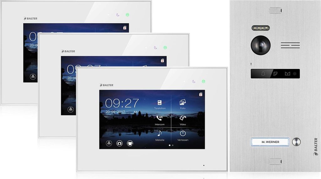 Balter EVO Video Türsprechanlage für 1 Familienhaus, 3x Produktbild 