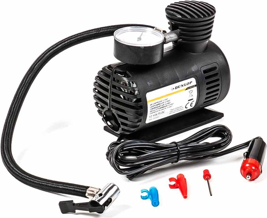 Dunlop Kompressor - Reifenfüller - mit Manometer - max 250 Produktbild 