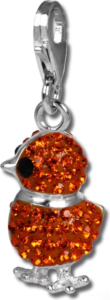 SilberDream orange Charm Küken Zirkonia Damen 925 Silber Charmsanhänger GSC522O