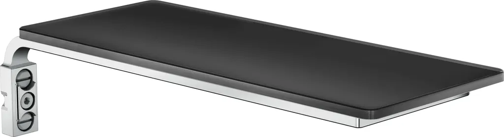 Hansgrohe Cassetta E 26511600 Mensola Doccia in Vetro Nero 200x80mm