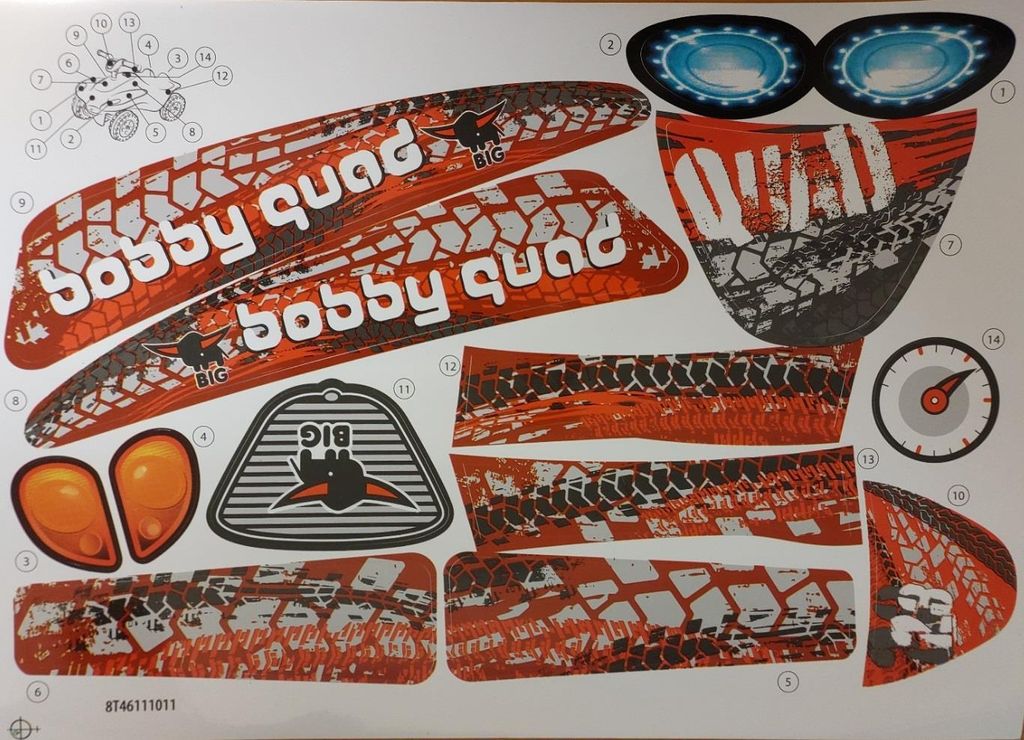 Big Stickers Aufklebersatz Quad Racing rot [Spielzeug] Imagen del producto 