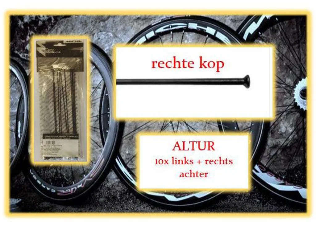 Réparer une Roue Voilée avec les Rayons Miche 10x La+Ra Altur d'Origine