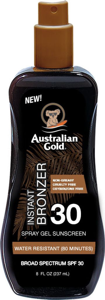 Australian Gold Żel W Sprayu Z Bronzerem SPF30 Zdjęcie produktu 