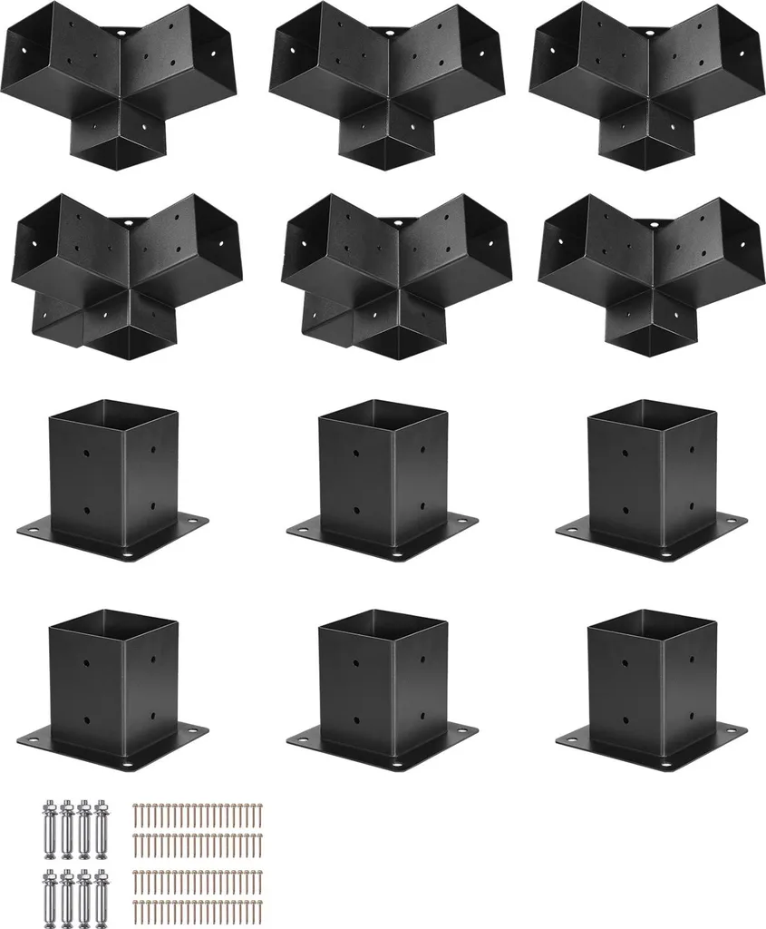 Supporto Palo 92x92mm SucceBuy: Kit 6 Pezzi per Gazebo e Pergole