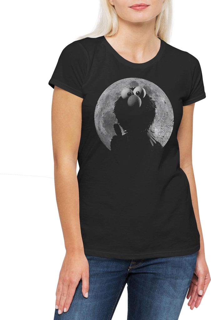 Urban Backwoods E Moon, Damen T-Shirt, Farbe: Schwarz, Größe: M