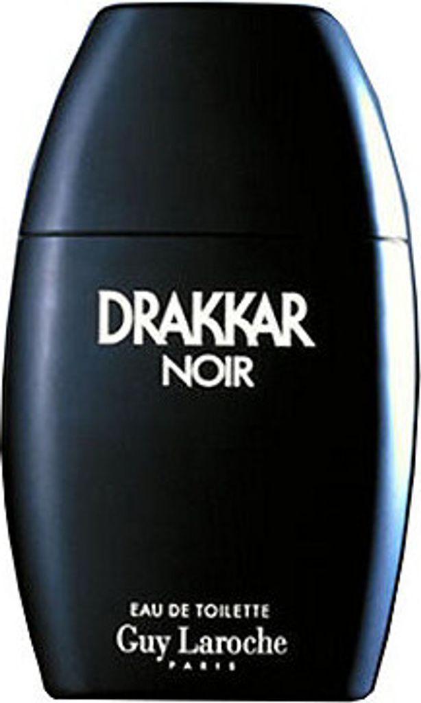 A black bottle of Drakkar Noir cologne.
