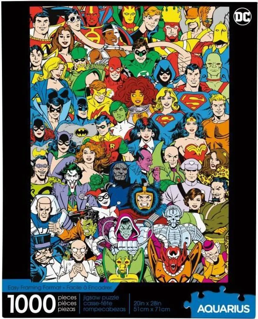 Puzzle Aquarius DC Comics 1000 Pièces - Design Rétro et Haute Qualité