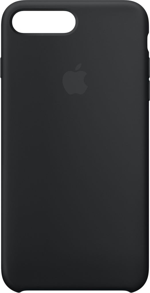 A black iPhone case with an Apple logo.