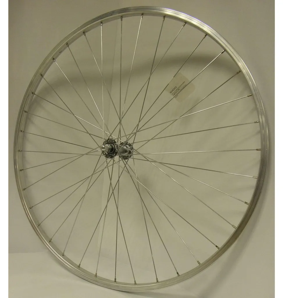 Roue de vélo avant 27 pouces argent Roland 36G pour cyclisme urbain