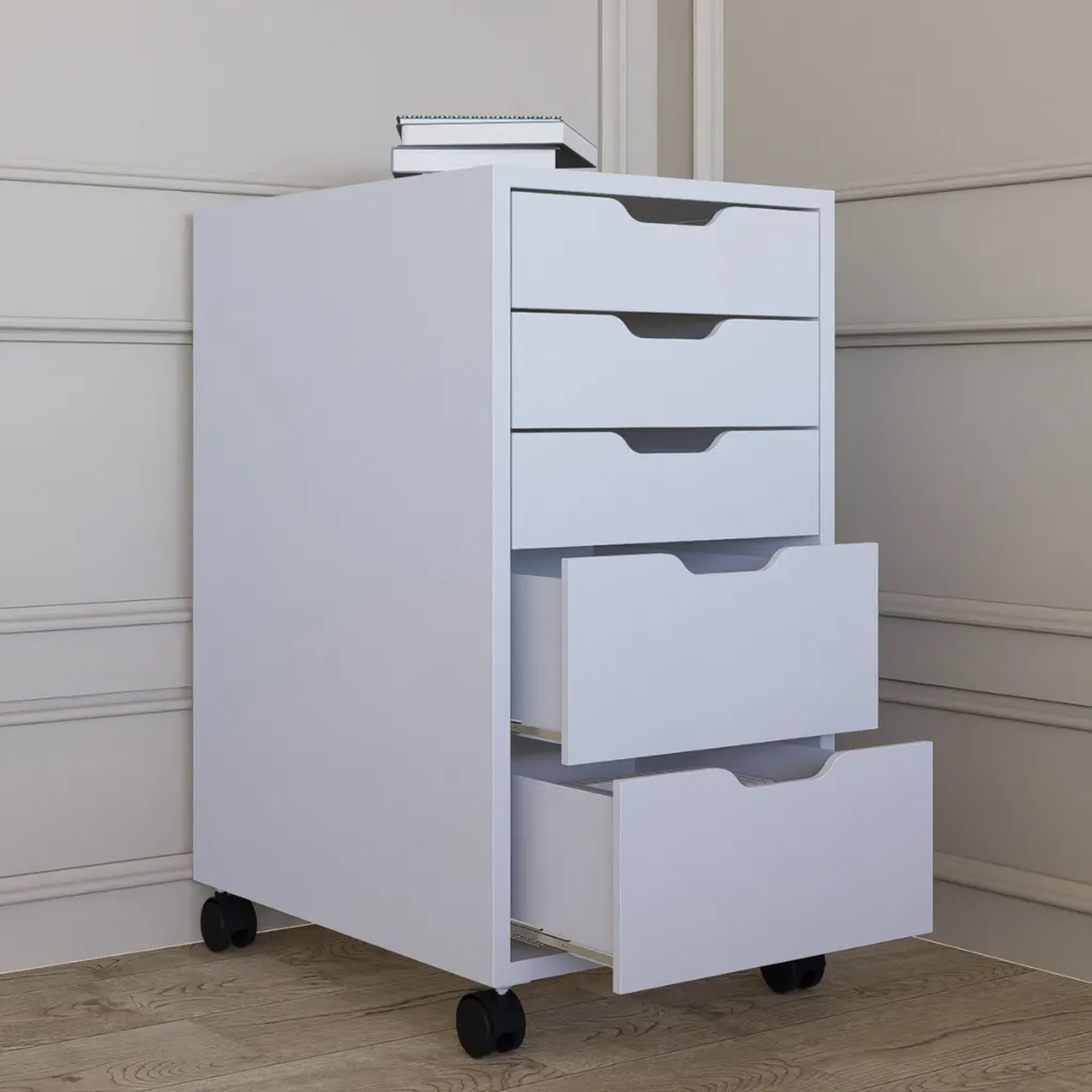 Commode blanche anti-rayures pour optimiser les petits espaces - 4