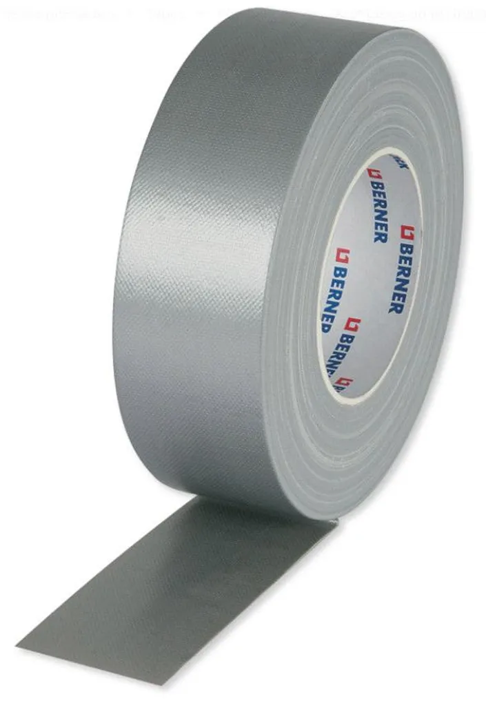 Ruban textile Berner 50 mm x 50 m aluminium pour isolation thermique