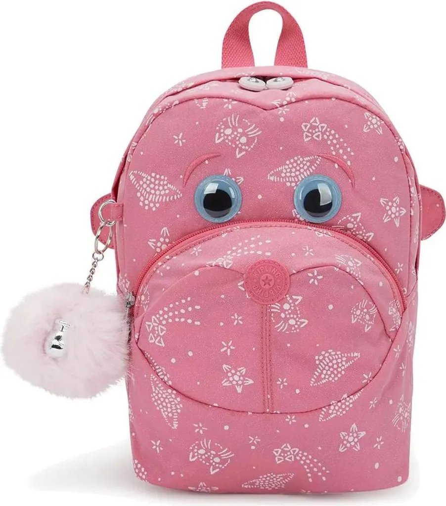 Sac à Dos Kipling Faster 7l Rosa Rosa en Nylon Durable avec Singe Porte-clé