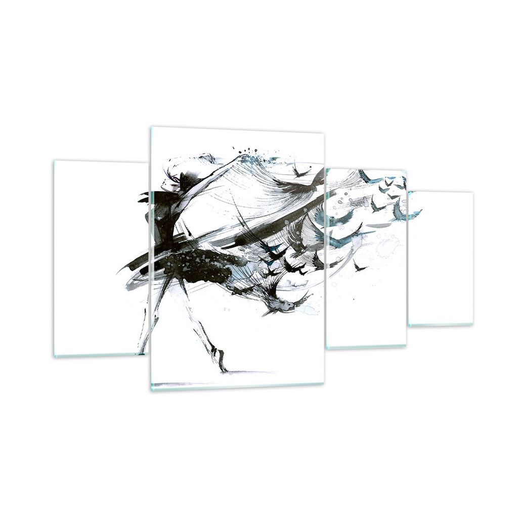 Bilder auf glas - Tanz eine Frau Ballett Aktivität - 160x90cm - Glasbilder - Wandbilder - Kunstdruck - zum Aufhängen bereit - Wanddekoration aus ...