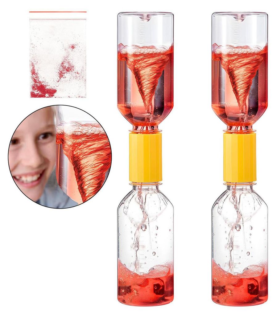 Tornado Maker Set für Flaschen, Wirbel Generator Wasser Tornado Spielzeug, Wissenschaft Experiment Lernspielzeug für Kinder, Schule & Geschenk