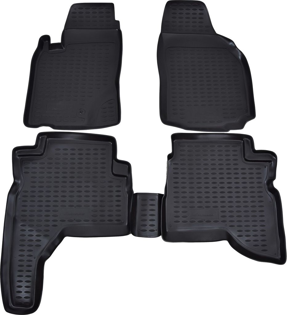 J&J AUTOMOTIVE | 3D Automatten Gummi Matten Gummifußmatten TPE Passend Für Mitsubishi Pajero Sport 1998-2008, Schwarz, Anti-Rutsch, Allwettermatt...