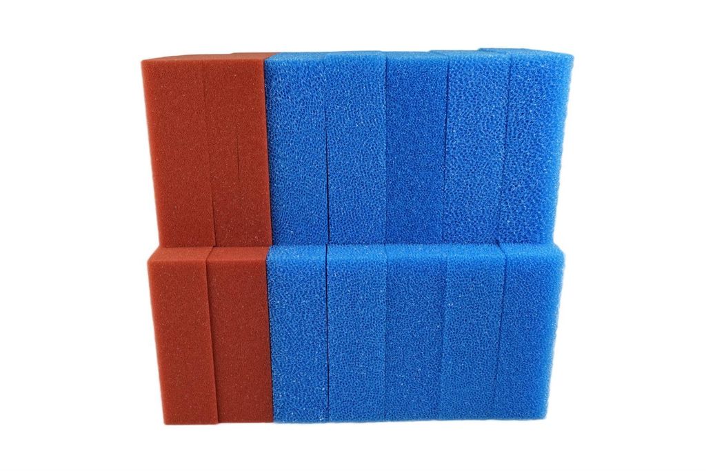 Ersatzschwamm Set für Oase Biotec 30 Teichfilter 4 x rot 10 x blau passt auch für Oase