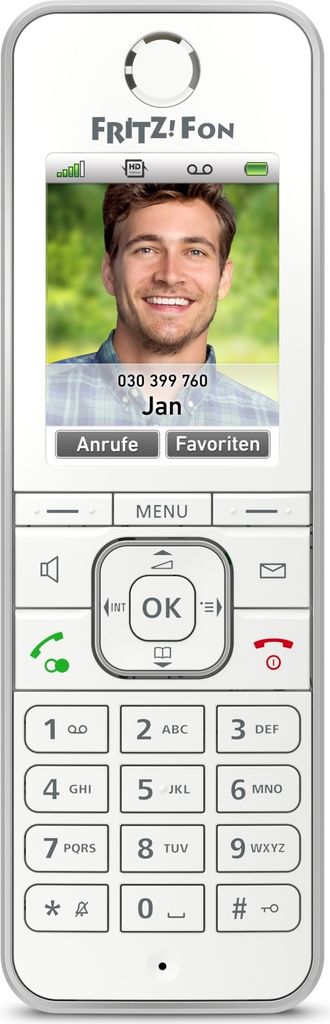 AVM FRITZ!Fon C6 DECT-Telefon Anrufer-Identifikation Weiß Produktbild 5