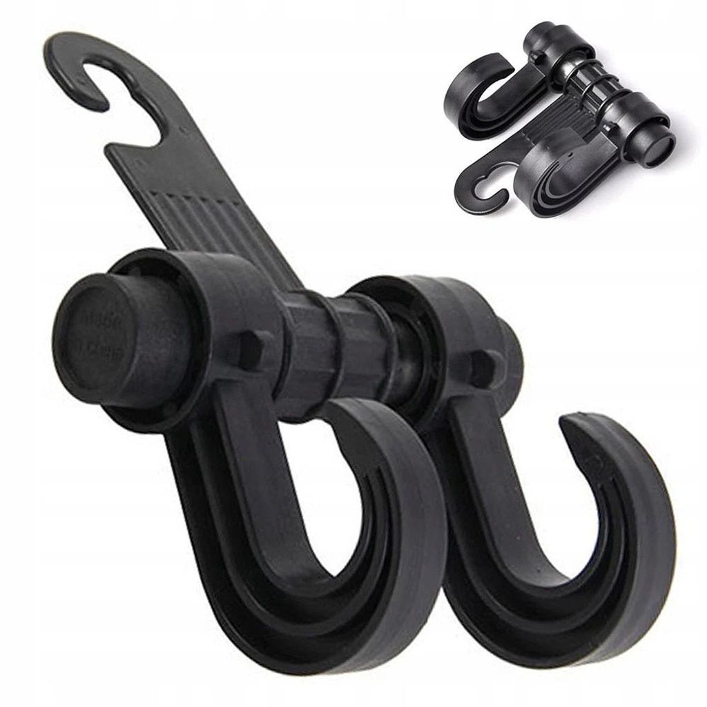 Autositz-Kopfstützenhaken 11 cm 1 Stück Schwarz Produktbild 