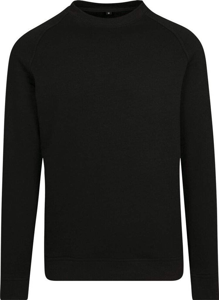 Build Your Brand - Sweatshirt für Herren Raglanärmel RW7647 (S) (Schwarz)