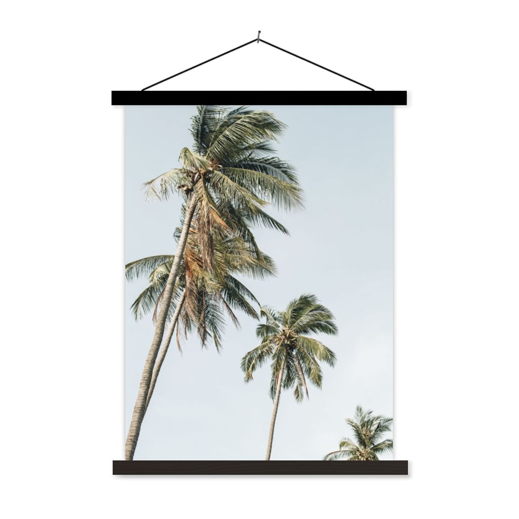 MuchoWow Textilposter Palmen - Sommer - Tropisch 60x80 cm mit schwarzem Rahmen - Plakathalter