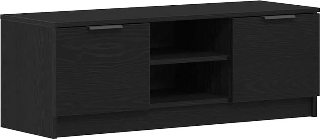 Porta TV Rovere Nero SYFAX™ 102 cm | Solido per Tutta la Famiglia