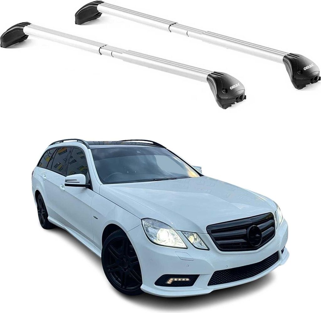 Dachträger für Mercedes E Klasse S212 T-Modell 2009-2016 100kg Alu Silber 2x ABE