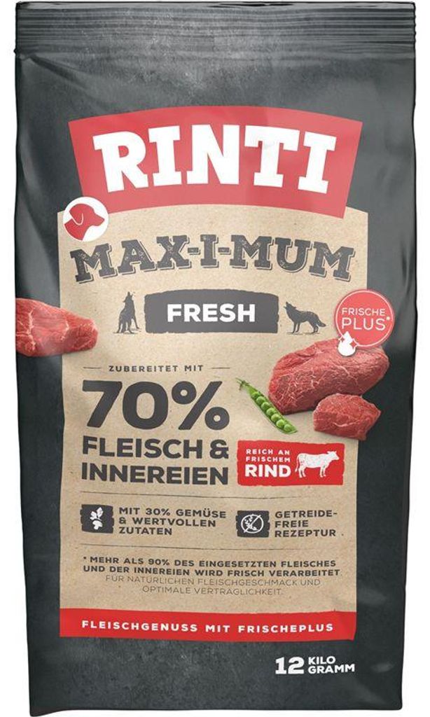 RINTI MAX-I-MUM Rind Hunde Hundetrockenfutter 12kg Produktbild 