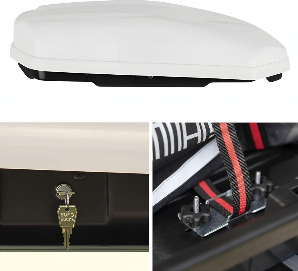 Dachbox VDP Satellite 330 + Dachträger Tema Stahl kompatibel mit Honda Civic X (FC) Sedan 4 Türer 16-21