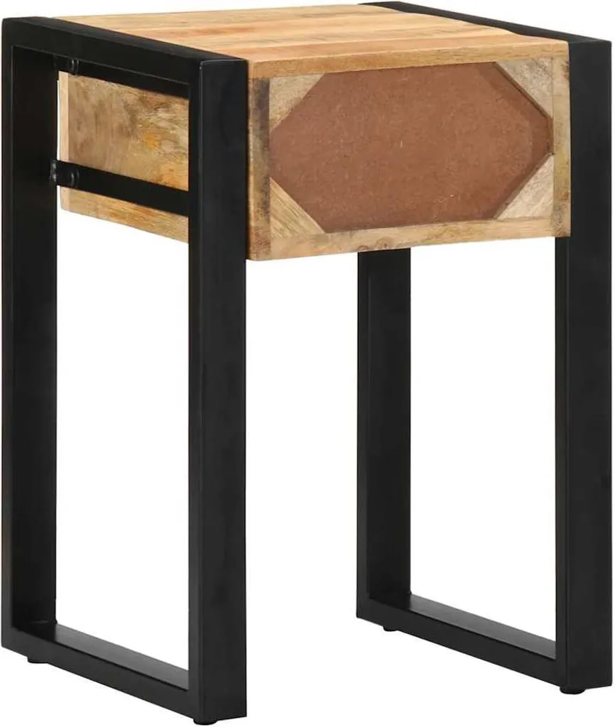 Tavolino Artigianale Mango 35x35x50 cm | Pezzo d'Arte Grezzo
