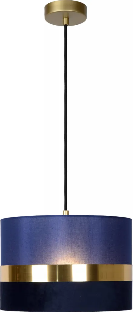 Suspension Luminaire pour Chambre ou Bureau Bleu Marine et Or Lucide