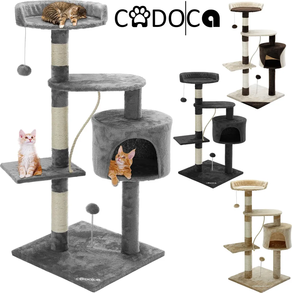 Arbre à chat avec griffoir sisal 112 cm pour protéger vos meubles